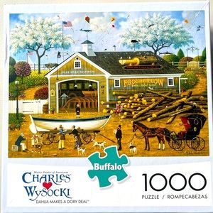 🧩 Charles WySocki “Dahlia Makes A Dory Deal” 1000 Piece Puzzle 🧩